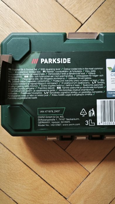 Zestaw bitów i nasadek z grzechotką Parkside