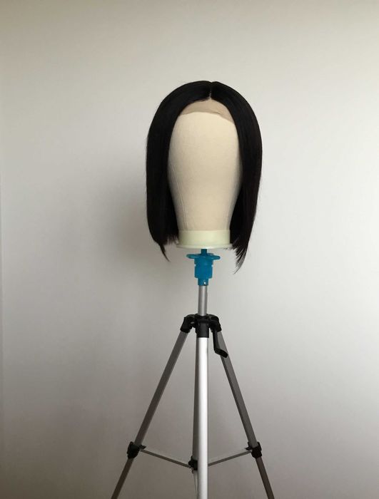 peruka włosy naturalne 30 cm czarna