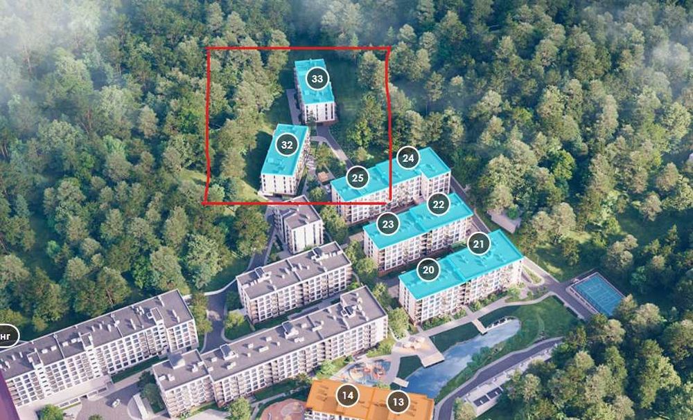 Продаж 1-кімнатних квартир в ЖК Грінвуд 2 (Брюховичі), без комісії(нові секції)