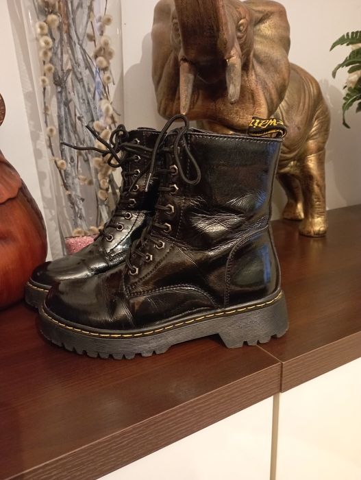 Glany skórzane czarne