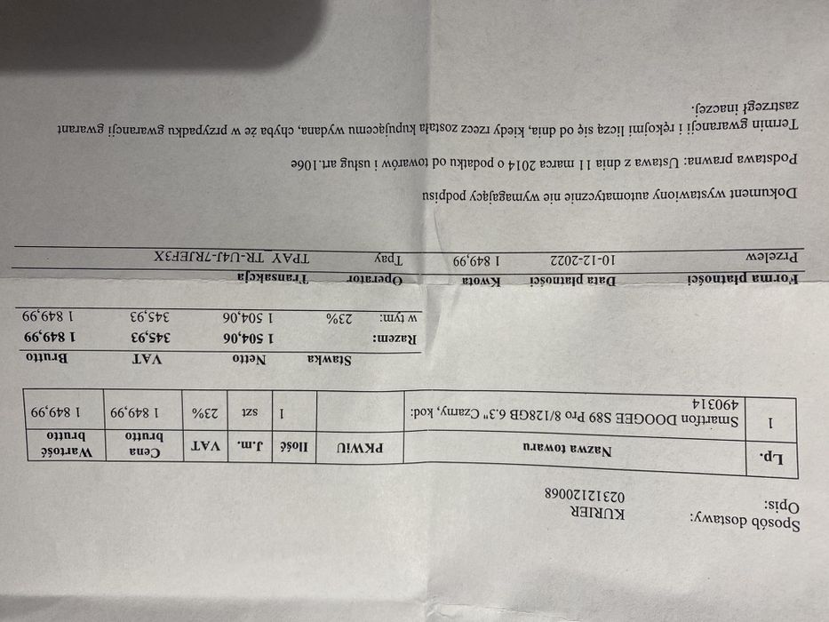 Doogee S89 PRO 8GB/256GB