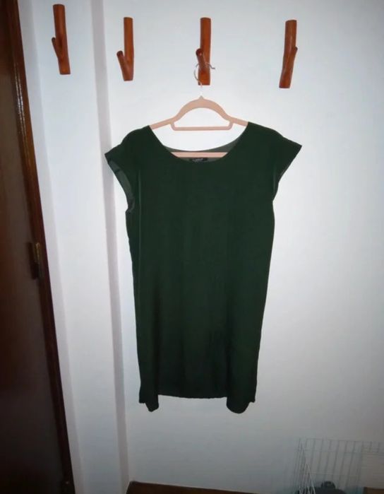 Vestido formal reto verde escuro L / 40 Lanidor