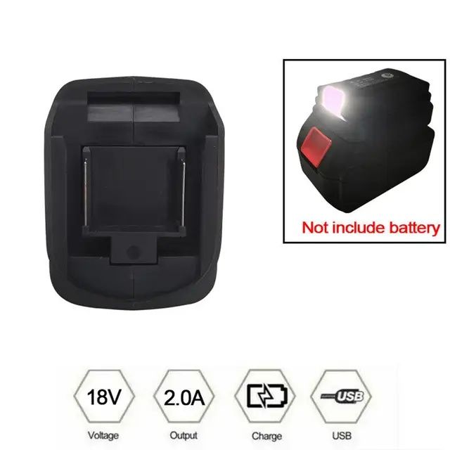 Адаптер модуль USB адаптер (powerbank 2 USB + ліхтар)