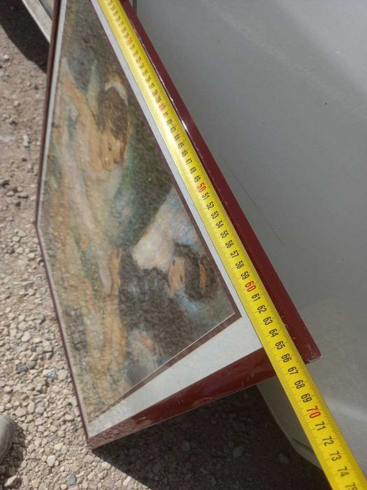 Quadro com pintura de 2 pequenas bailarinas