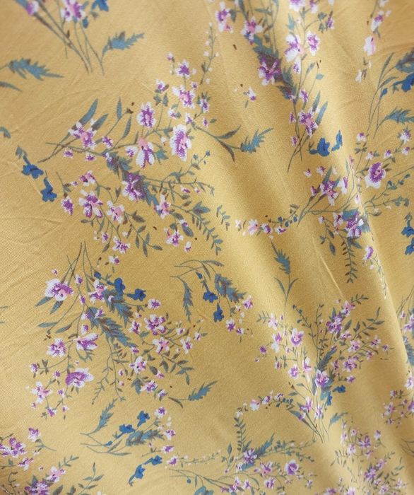 Sukienka damska letnia, kwiatki, żółta, rozmiar L/XL