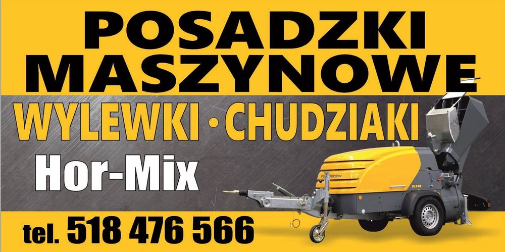 Wylewki maszynowe miksokretem