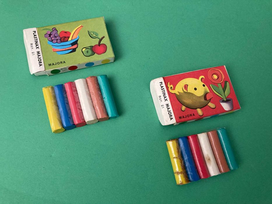 Caixas de Plasticina Plastimax da marca Majora Anos 70