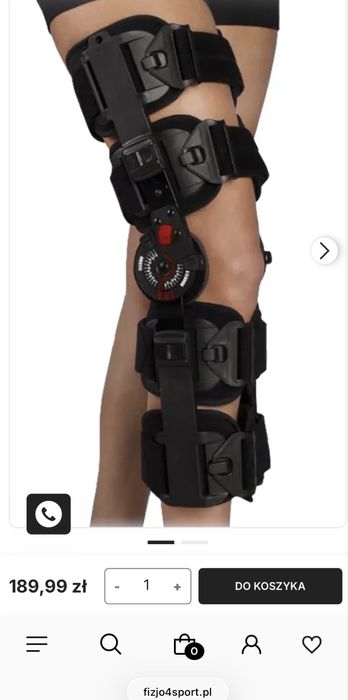 Pooperacyjna orteza kolana z regulacją