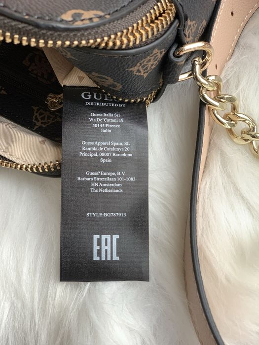 Жіноча сумка guess кроссбоді noelle коричнева