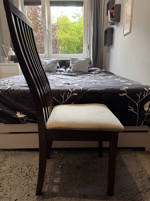 Krzesło ciemny brąz 3 szt