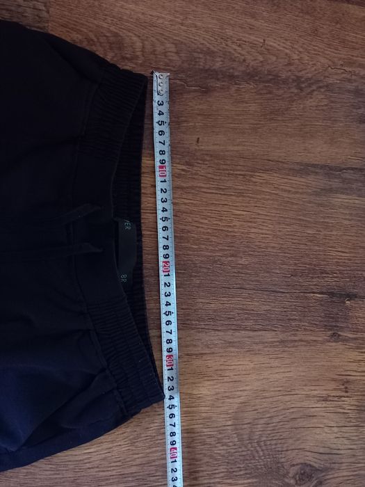 Eleganckie, granatowe damskie spodnie 36/38, gumka w pasie