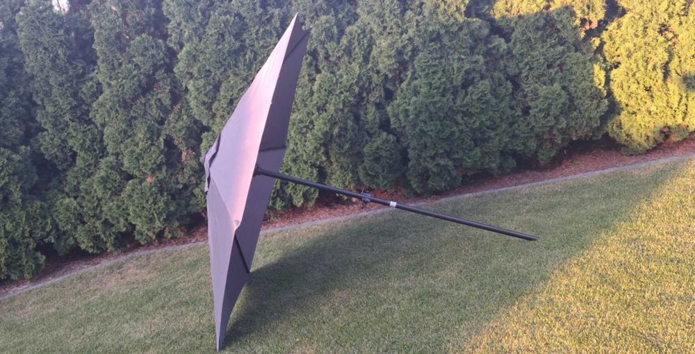 Parasol Ogrodowy szary 240 cm składany