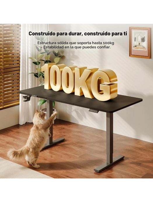 Mesa ajustável regulável Sanodesk preta (NOVA)