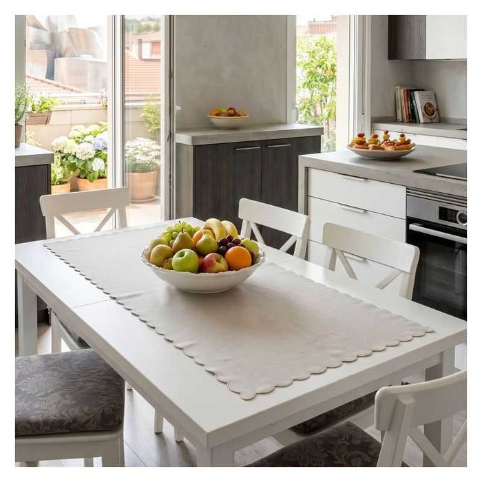Bieżnik prostokątny Seldon 60 x 120 cm beżowy powłoka hydrofobowa Wisan WNS983 120