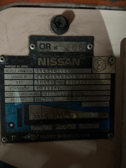 Empilhador Eletrico Nissan 14 6M Altura