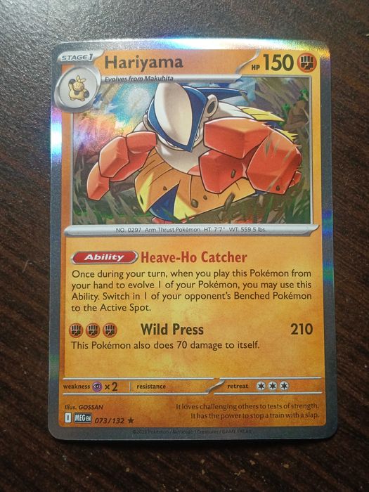 HOLO Hariyama 073/132 Karta POKEMON TCG Mega Evolution
