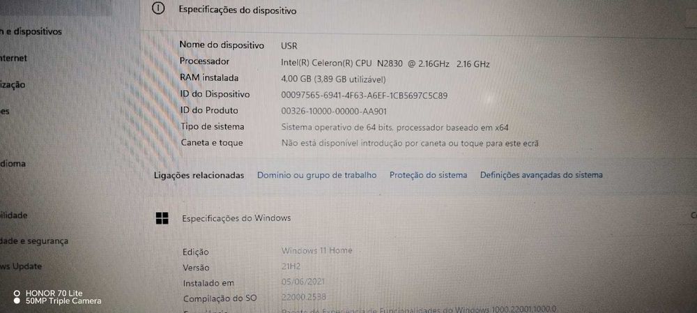 TOSHIBA C50 4gb de Ram, revisto e recondicionado