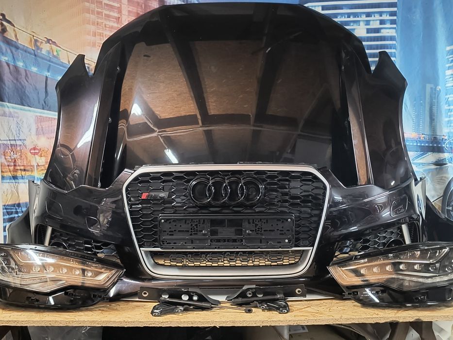 AUDI RS6 C7 4G KOMPLETNY PRZÓD maska lampy błotniki chłodnice pas przedni LZ9Z