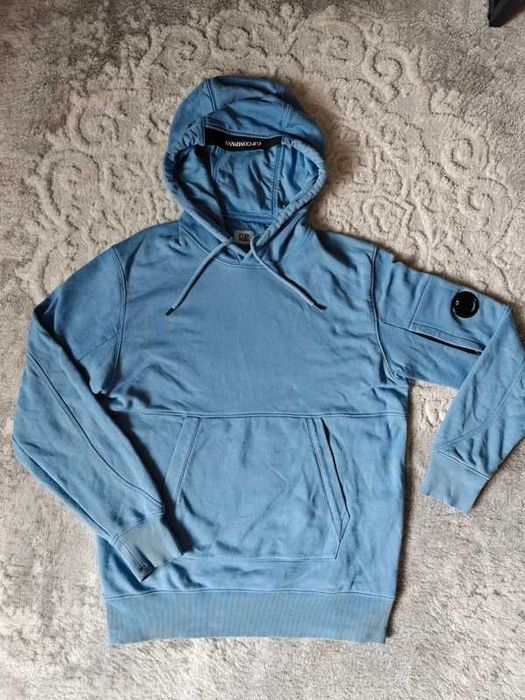 C.P. Company Bluza z Kapturem Lens Soczewka Niebieska M