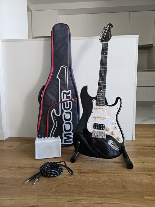 Guitarra Elétrica Mooer MSC10 Pro – Black Pearl