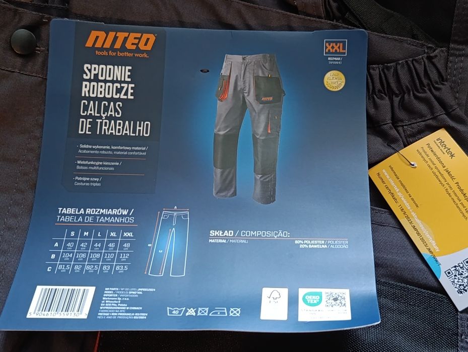 Nowe spodnie do pracy
