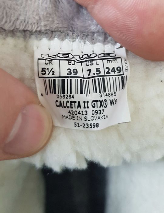 Зимние термо ботинки Lowa Calceta ІІ Gtx Ws 39 размер замша мех сапоги