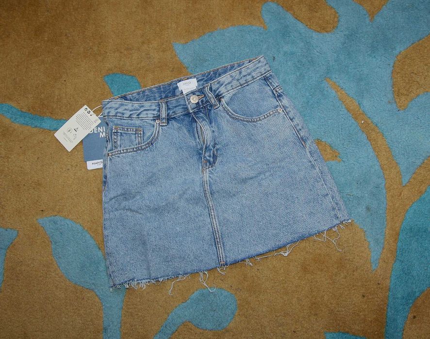mango nowa spodniczka spodnica jeansowa 152