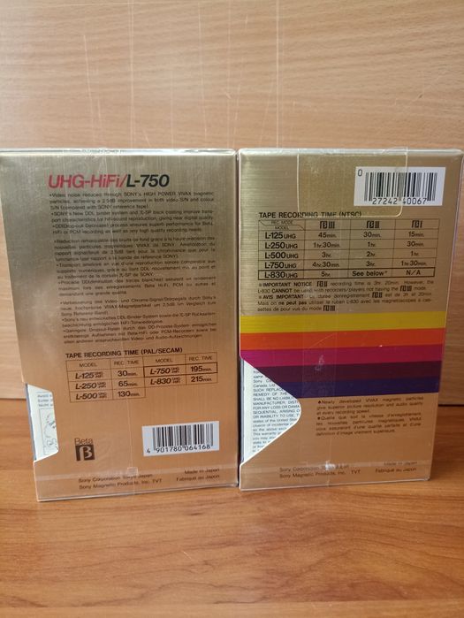 Cassetes Betamax Hi-fi sony