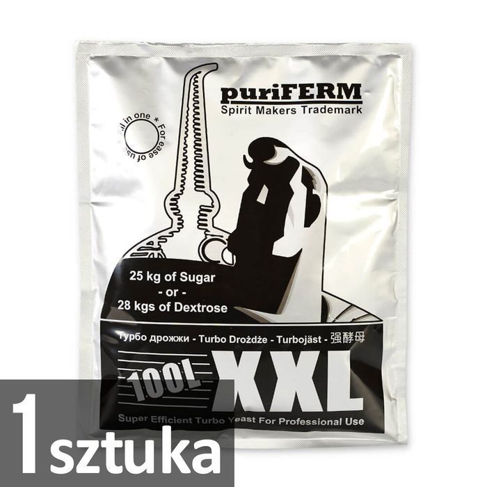 Puriferm - drożdże gorzelnicze - turbo xxl - 350 g - 100 l