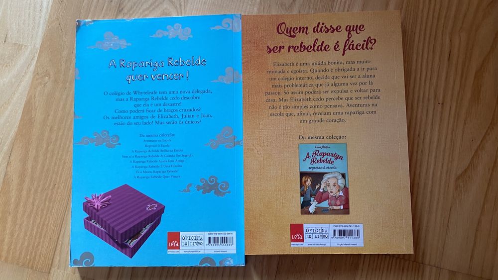 2 livros da coleção a rapariga rebelde