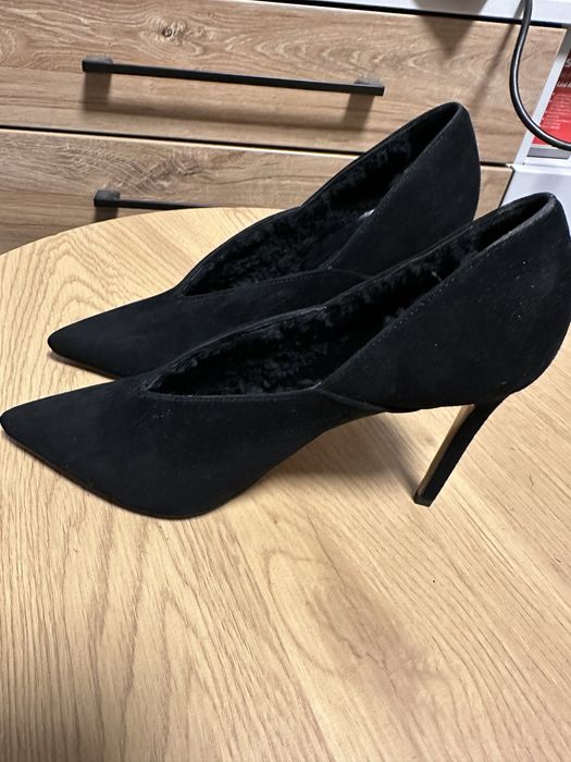 Замшеві туфлі на хутрі