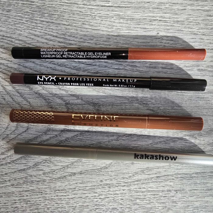 Олівці для очей та брів коричневі NYX, Wet n wild, Eveline