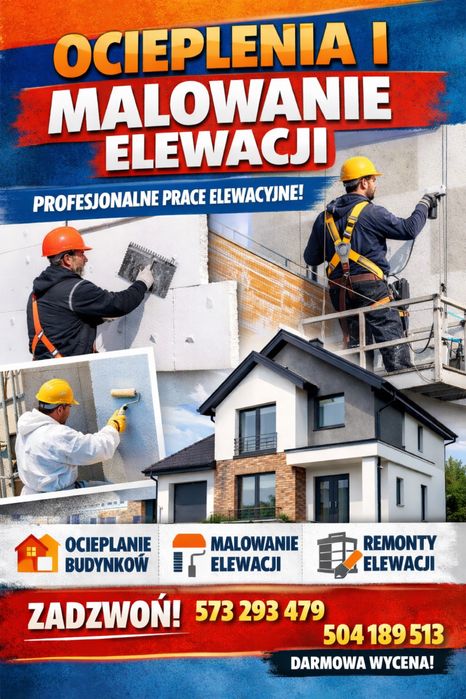 *Docieplenia*Prace Elewacyjne*Malowanie Elewacji*