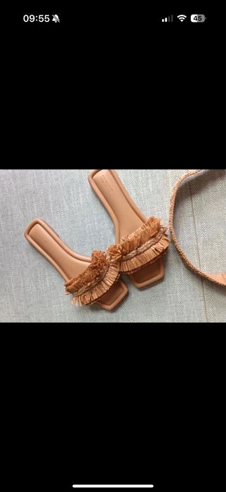 Komplet klapki torebka pleciona Primark r. 39