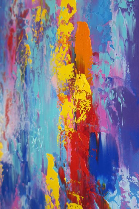 "Cosmic Rain" Obraz olejny duży 100/140 cm