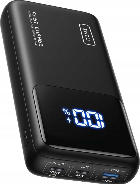 Powerbank INIU 25000 mAh 100W USB-C Dual Laptop Telefon Tablet