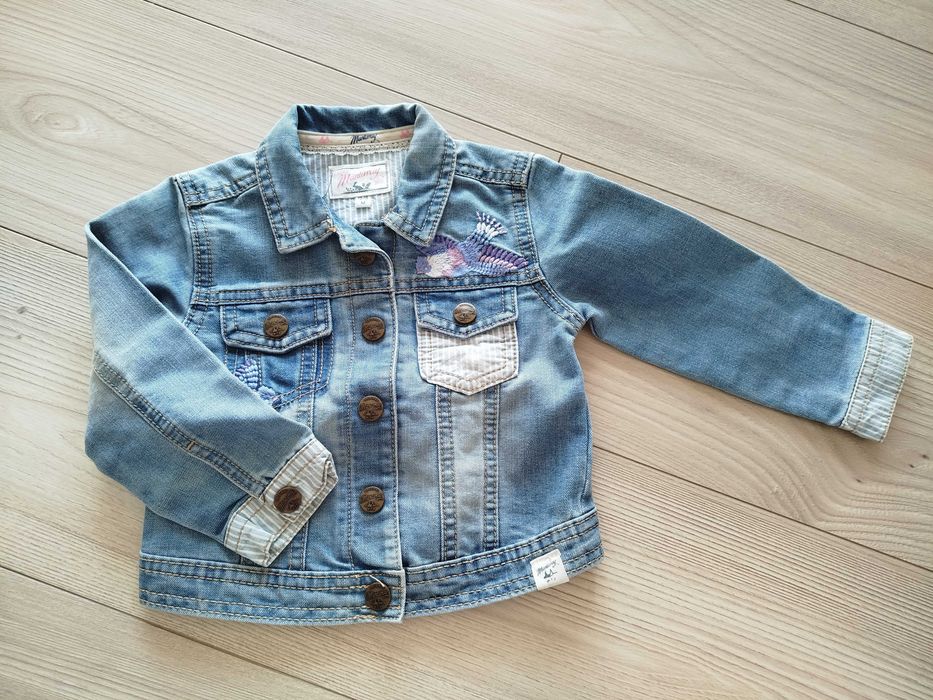 Bluza katana jeansowa dla dziewczynki używana, rozmiar 86