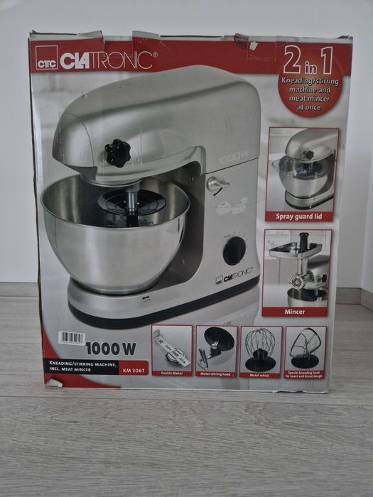 Robot planetarny Clatronic KM 3067 | 1000W | Maszynka do mięsa | NOWY / Raz użyty!