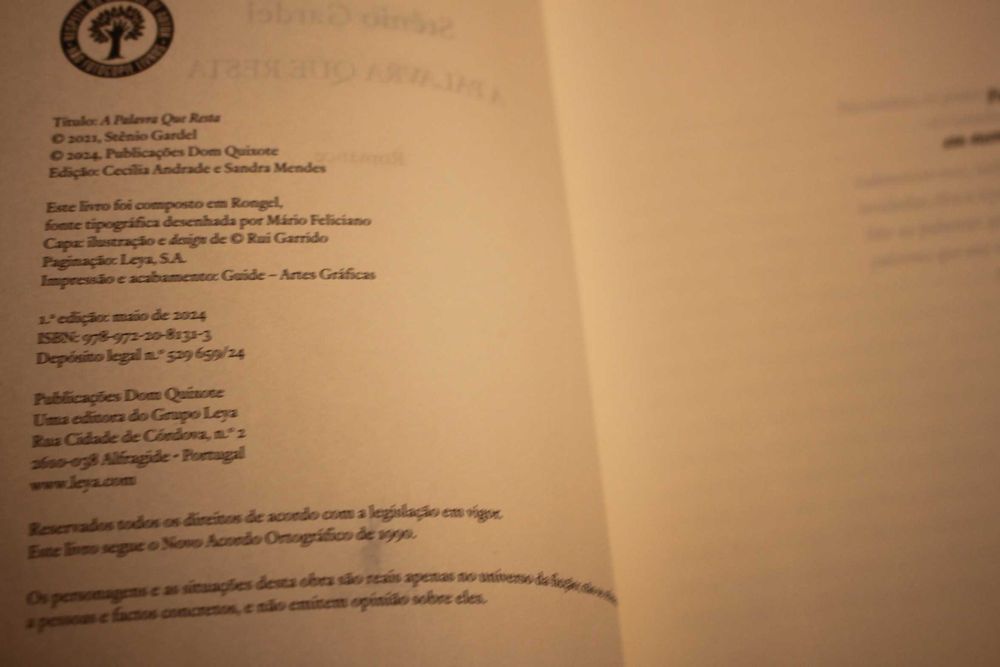 ' A Palavra que Resta de Stênio Gardel