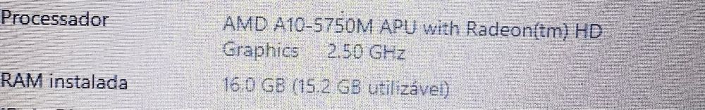 Portátil HP sem HD ou SSD - Ler descricão