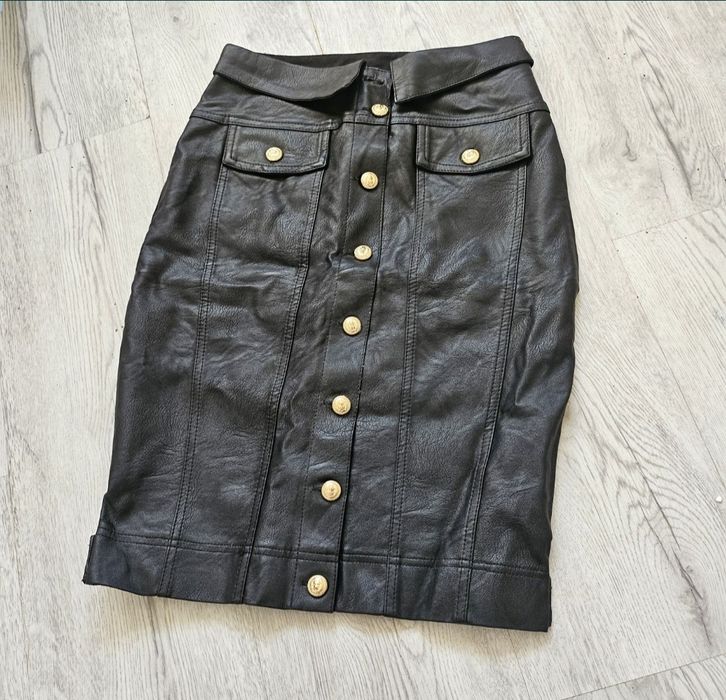 Spódnica do kolan a'la skórzane typ zara versace