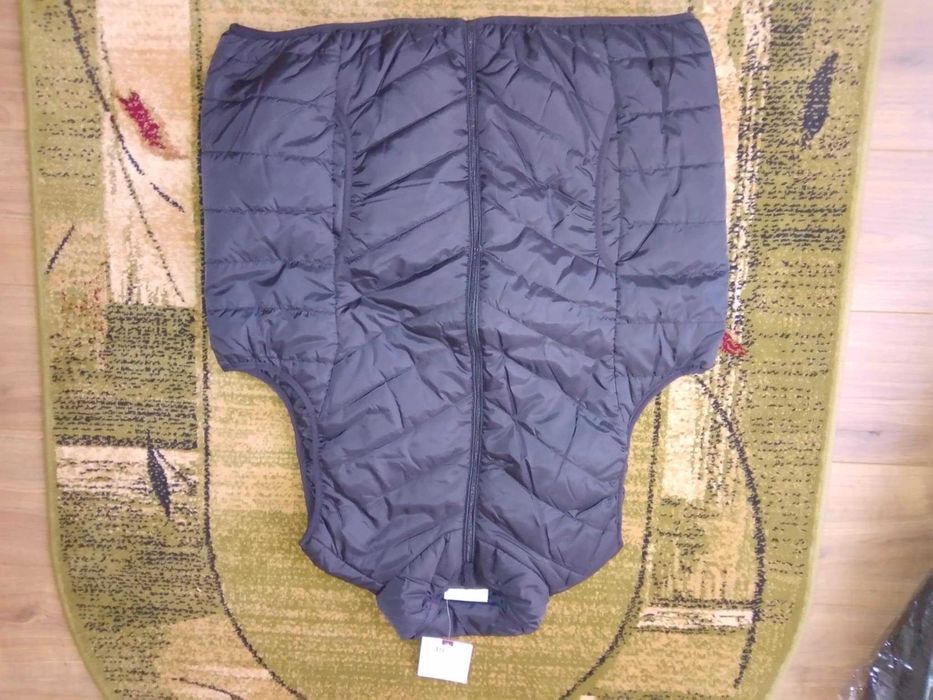 Pikowana kamizelka damska bezrękawnik kurtka czarna rozmiar 48