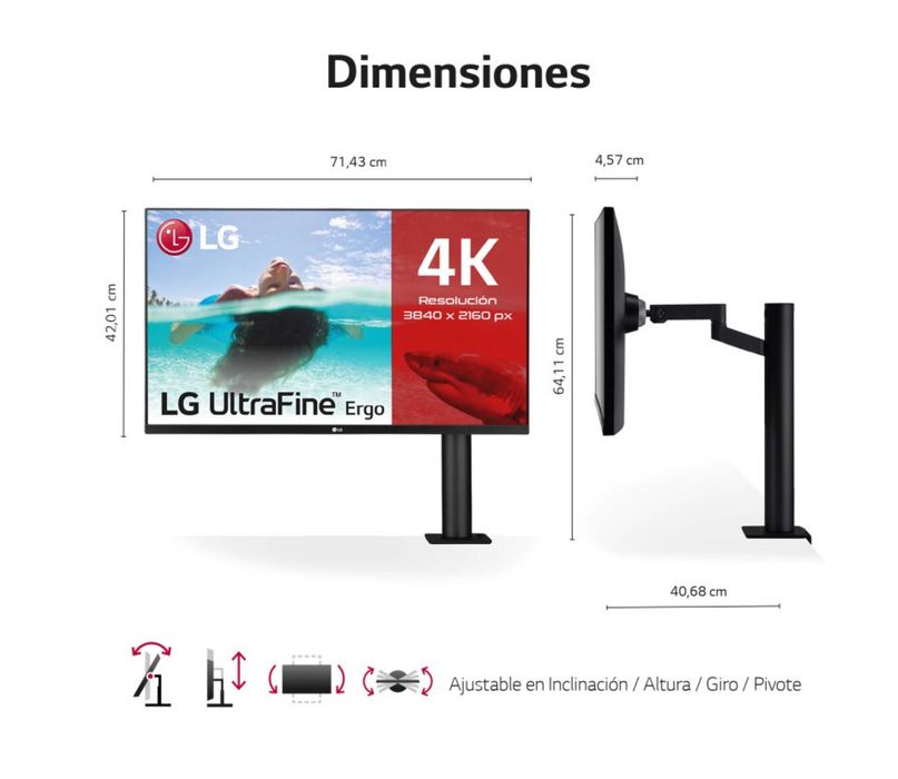 LG Monitor 32UN880P-B 4K UHD IPS