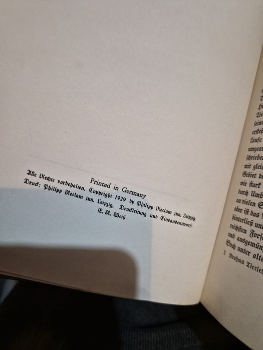 Brehms Tierleben – Jubiläums-Ausgabe in acht Bänden (1929, Leipzig, Ph