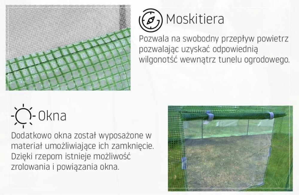 Tunel foliowy MOCNY 2x3m szklarnia