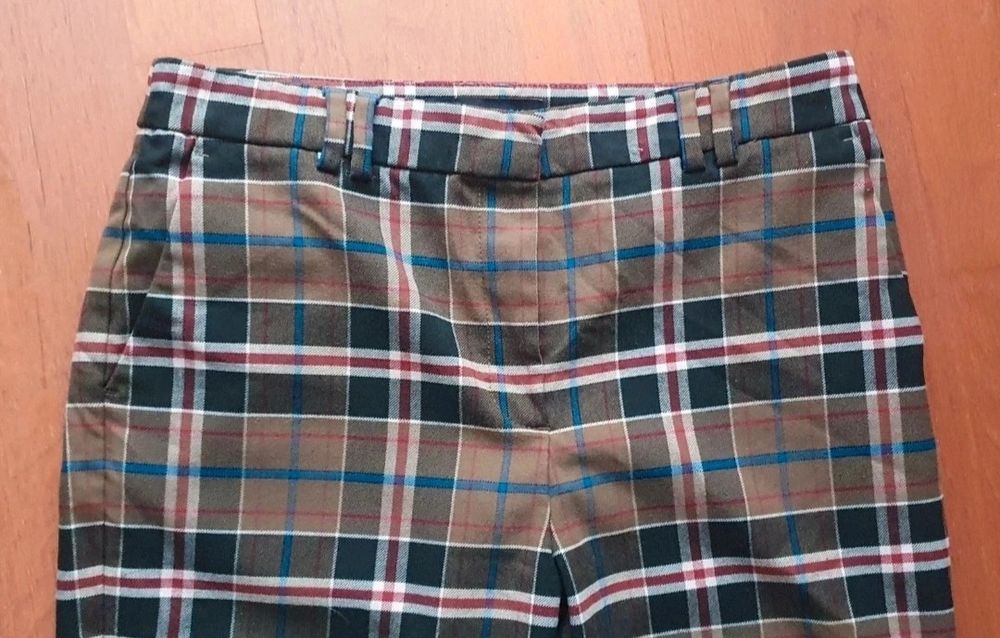 Spodnie w kratę cygaretki M&S rozm. 38