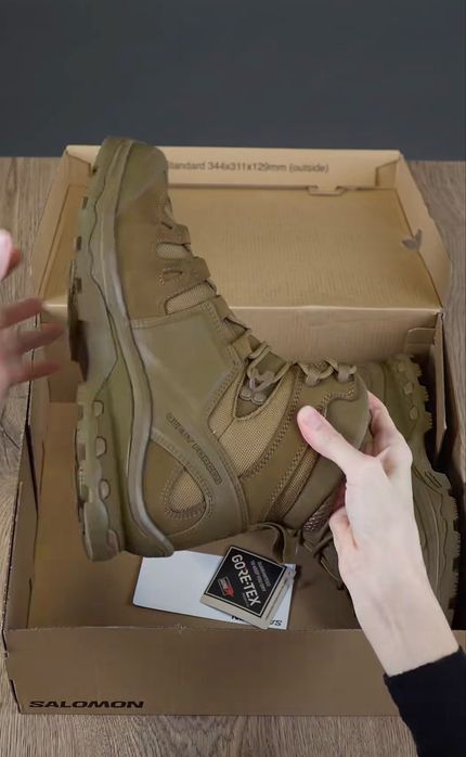 Берци Quest 4D Gore-Tex Forces 2 EN High Coyote Brown Solomon черевики чоловічі від 41 по 45 розмір
