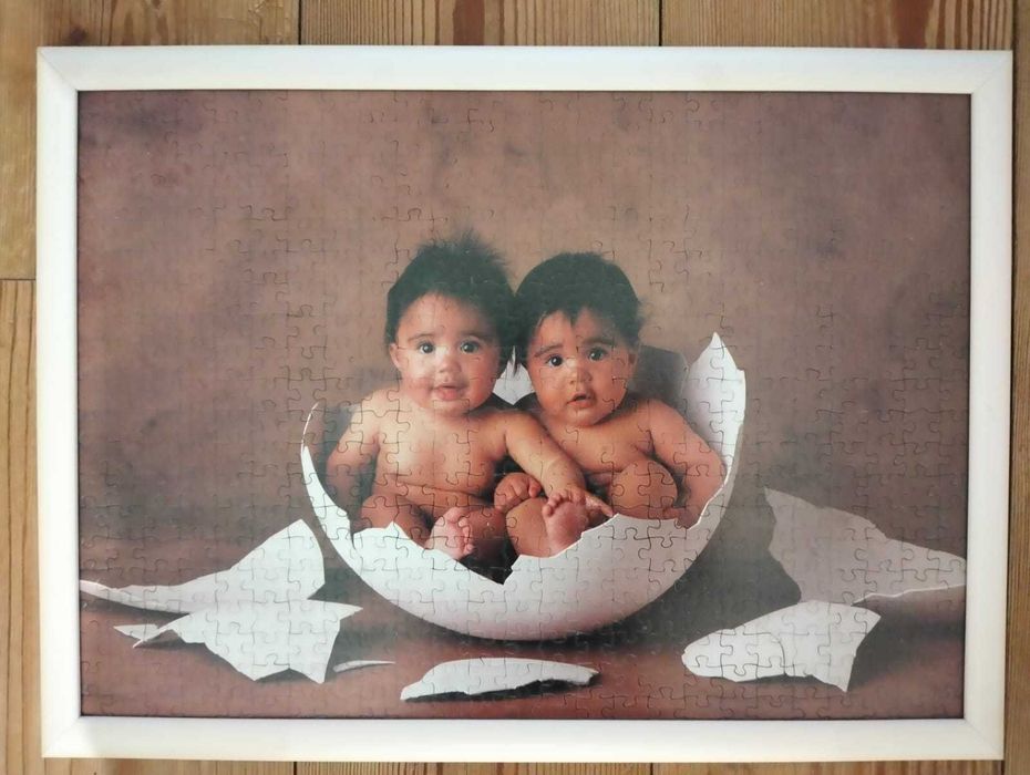 Quadro de Anne Geddes de 500 peças emoldurado e novo