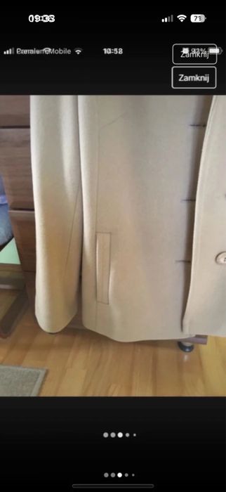 Caro kurtka/grubszy żakiet z wełną i kaszmirem beżowy r.40