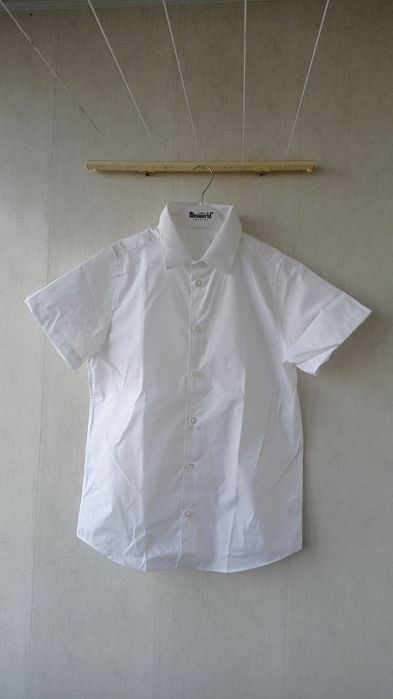 Рубашка f&f белая короткий рукав 9-12, 14-16 лет